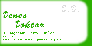 denes doktor business card